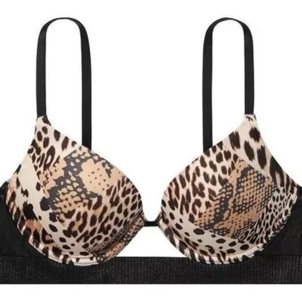 VICTORIAS SECRET VERY SEXY ANIMAL PRINT PUSH UP BRA 34D